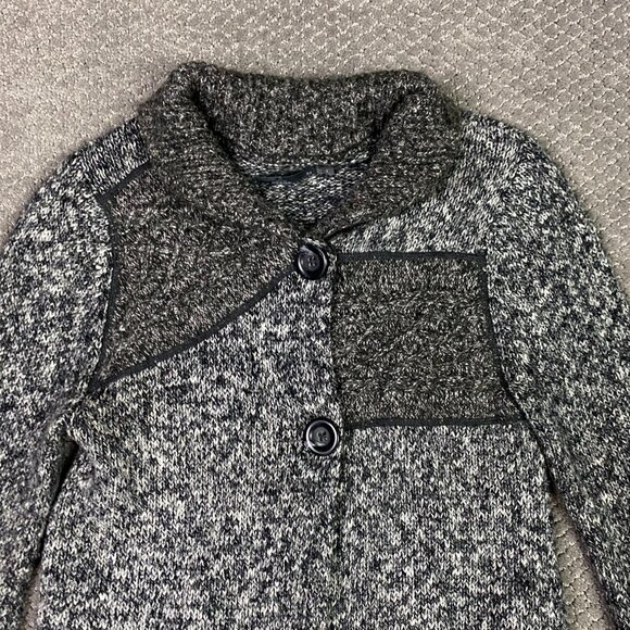 Prana Danika Duster Cardigan Sweater Women's Medium Long Gray - Picture 2 of 11